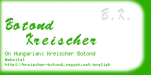 botond kreischer business card